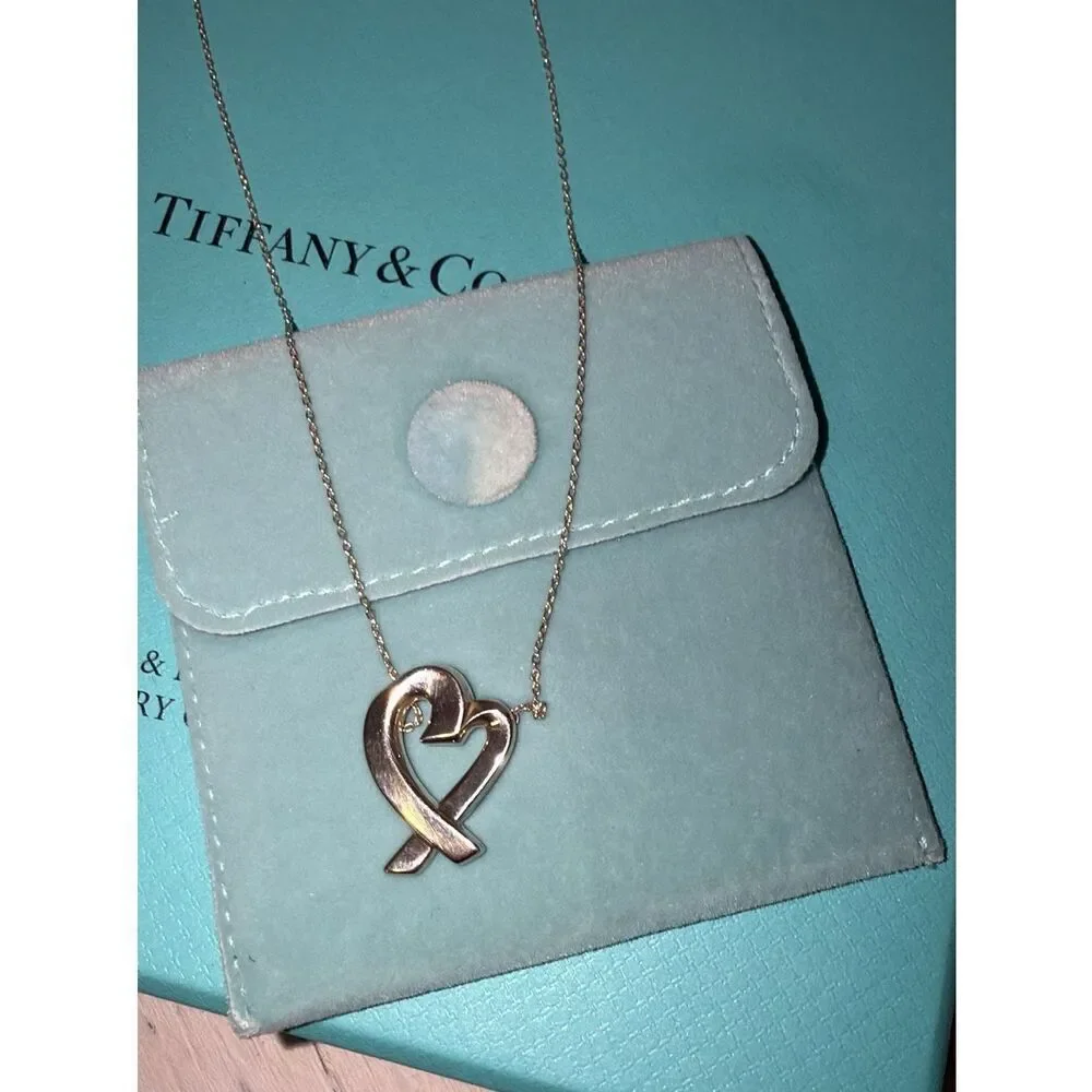 Tiffany & Co Paloma Picasso® Loving Heart Pendant 925 necklace Vintage GORGEOUS